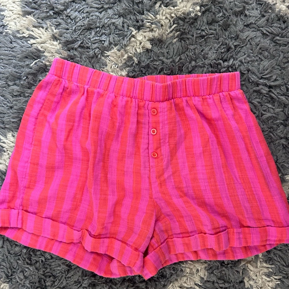 Pink Striped Shorts